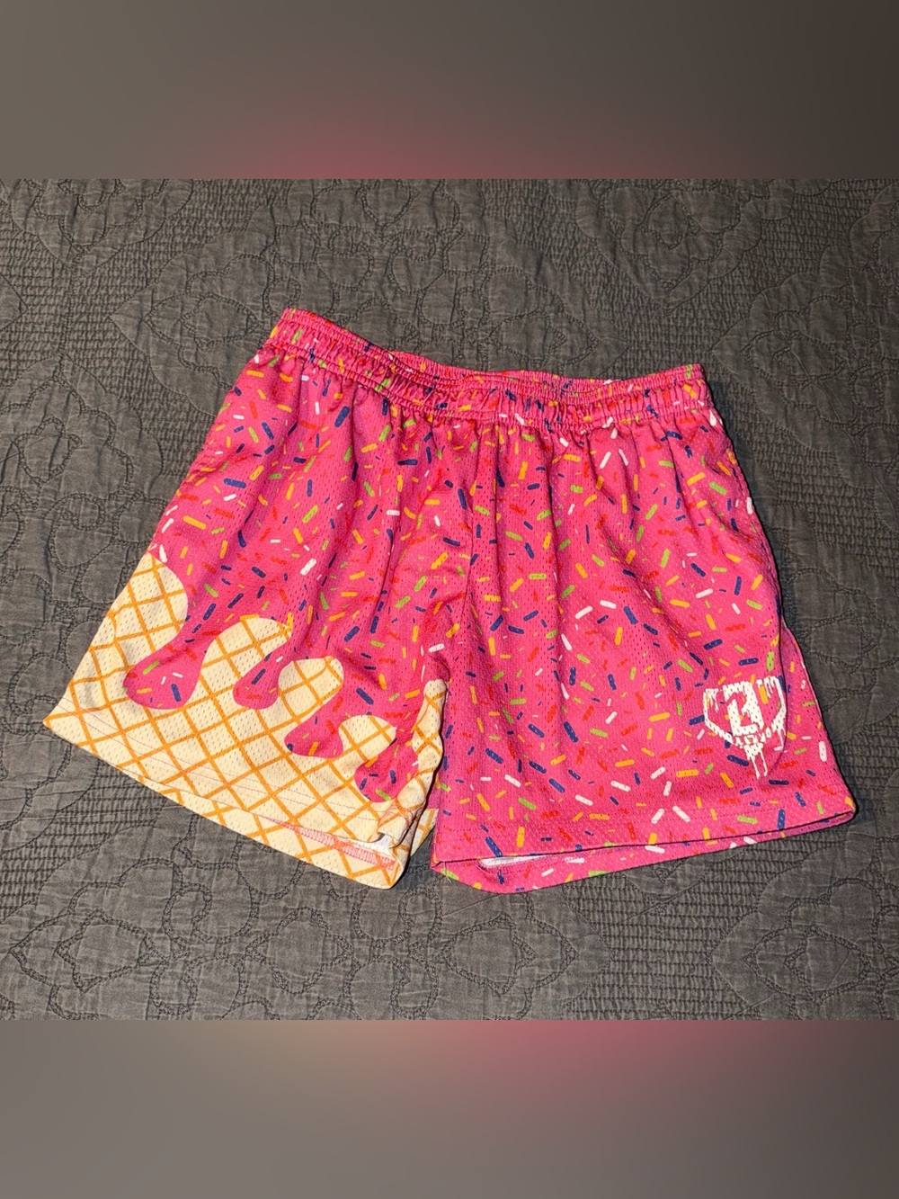 Baseball Lifestyle 101 Ice Cream Shorts-Strawberry Men’s Size-M